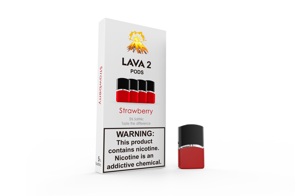 Strawberry Pods (Pack of 4) | 5% (50mg) Salt Nicotine by LAVA2