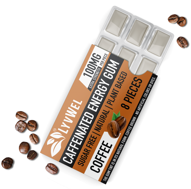 lyvwel caffeine caffeinated pre workout energy gum