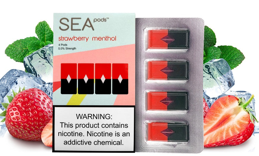 Strawberry Menthol 5% by Sea PODS.
